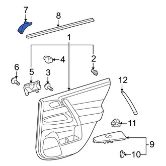 Toyota OE - Rear Left Door Window Channel Clip
