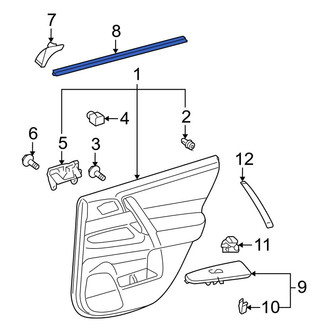 Toyota OE - Rear Right Inner Door Window Belt Weatherstrip