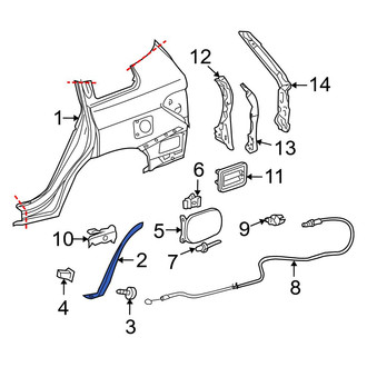 Toyota OE - Rear Right Wheel Arch Molding