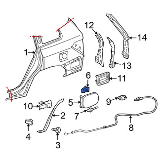 Toyota OE - Rear Fuel Door Spring