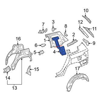 Toyota OE - Left Body C-Pillar Reinforcement