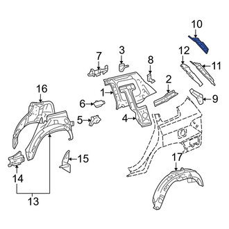 Toyota OE - Right Upper Inner Body D-Pillar