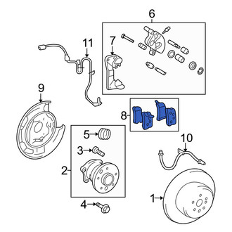 Toyota OE - Rear Disc Brake Pad Set