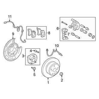 Toyota OE - Rear Suspension - Brake Components (US Parts), (AWD)