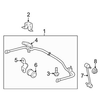Toyota OE - Rear Suspension - Stabilizer Bar & Components (AWD)