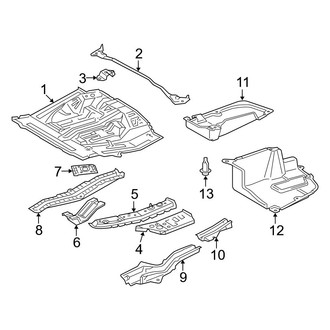 Toyota OE - Rear Body & Floor - Floor & Rails (Japan Built), (Gas)