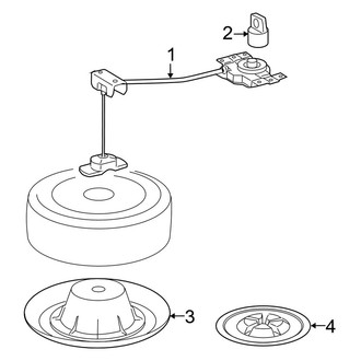 Toyota OE - Rear Body & Floor - Spare Tire Carrier (USA Built), (Base / Base Premium / Limited / SE / Sport / Sport Premium)