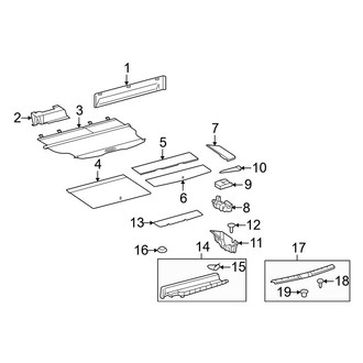 Toyota OE - Rear Body & Floor - Interior Trim (Japan Built), (Base / Base Premium / Limited / SE / Sport / Sport Premium)