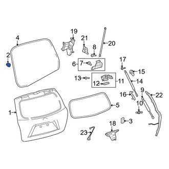 Toyota OE - Rear Upper Liftgate Stop Bumper