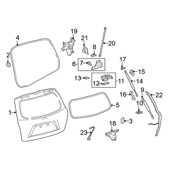 Toyota OE - Lift Gate - Gate & Hardware (USA Built)