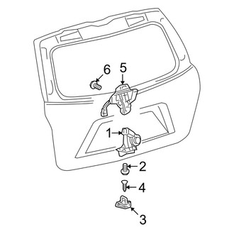 Toyota OE - Lift Gate - Lock & Hardware (Japan Built), (Base / Base Premium / Limited / SE / Sport / Sport Premium)