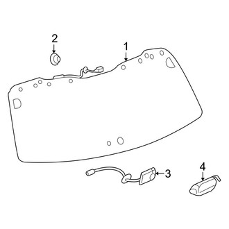 Toyota OE - Lift Gate - Glass (Japan Built), (3.5L)