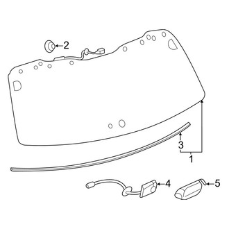 Toyota OE - Lift Gate - Glass (USA Built), (Gas)