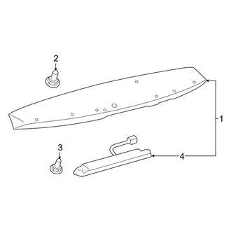Toyota OE - Lift Gate - Spoiler (Japan Built), (2.7L / 3.5L)