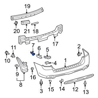 Toyota OE - Rear Left Bumper Cover Retainer