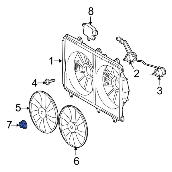 Engine Cooling Fan Blade Nut