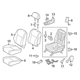 Toyota OE - Seats & Tracks - Passenger Seat Components (USA Built), (Gas)