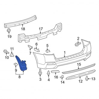 Toyota OE - Rear Right Bumper Seal