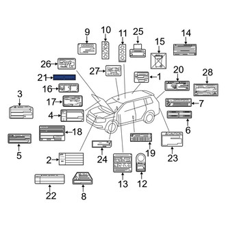 Toyota OE - A/C System Information Label