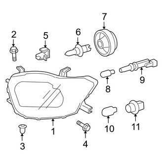 Toyota OE - Front Lamps - Headlamp Components (3.3L)