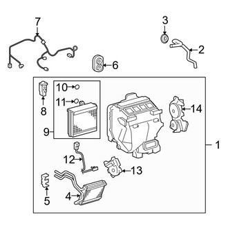 Toyota OE - Air Conditioner & Heater - Evaporator Components (3.3L)