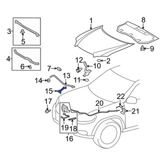 Toyota OE - Hood Prop Rod Clip
