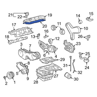 Toyota OE - Left Engine Valve Cover Gasket