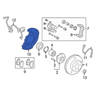 Toyota OE - Front Left Brake Dust Shield