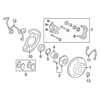 Toyota OE - Front Suspension - Brake Components (Hybrid / Hybrid Limited)