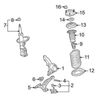 Toyota OE - Front Suspension - Suspension Components (FULL HYBRID EV-GAS (FHEV))