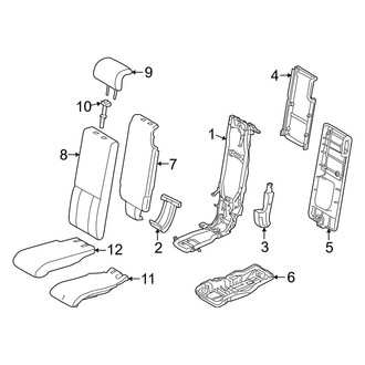 Toyota OE - Seats & Tracks - Second Row Seats (Center Seat), (FULL HYBRID EV-GAS (FHEV))