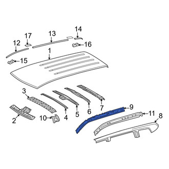 Toyota OE - Left Inner Roof Side Rail