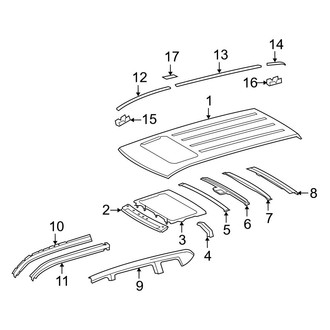 Toyota OE - Roof & Components (With Sunroof), (FULL HYBRID EV-GAS (FHEV))