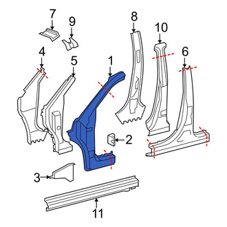Toyota OE - Left Outer Body A-Pillar