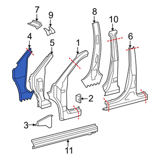 Toyota OE - Left Inner Body A-Pillar