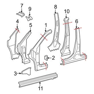 Toyota OE - Pillars, Rocker & Floor - Center Pillar & Rocker (FULL HYBRID EV-GAS (FHEV))