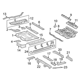 Toyota OE - Pillars, Rocker & Floor - Floor & Rails (FULL HYBRID EV-GAS (FHEV))