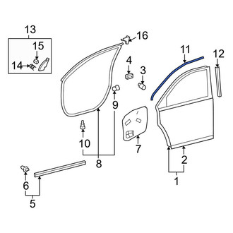 Toyota OE - Front Left Upper Black Out Tape