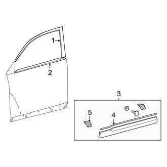Toyota OE - Front Door - Exterior Trim (Hybrid / Hybrid Limited)