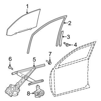 Toyota OE - Front Door - Glass & Hardware (FULL HYBRID EV-GAS (FHEV))