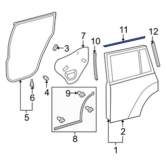 Toyota OE - Rear Left Upper Black Out Tape