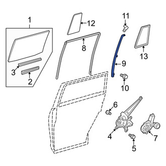 Toyota OE - Rear Left Door Window Division Bar