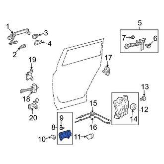 Toyota OE - Rear Left Inner Interior Door Handle