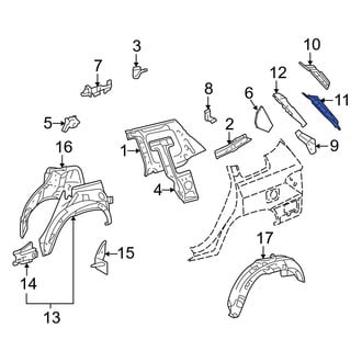 Toyota OE - Rear Right Rearward Quarter Panel Reinforcement