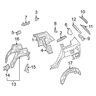 Toyota OE - Quarter Panel - Inner Structure (3.3L)