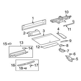 Toyota OE - Rear Body & Floor - Interior Trim (W/O 7 Passenger Option), (Hybrid / Hybrid Limited)