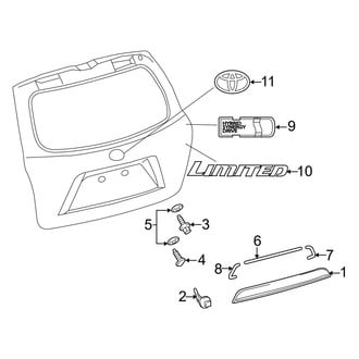 Toyota OE - Lift Gate - Exterior Trim (Hybrid / Hybrid Limited)