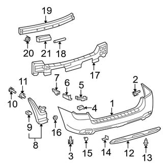 Toyota OE - Rear Bumper - Bumper & Components (Hybrid / Hybrid Limited)