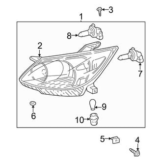 Toyota OE - Front Lamps - Headlamp Components