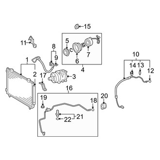 Toyota OE - Air Conditioner & Heater - Condenser, Compressor & Lines